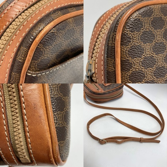 CELINE Macadam pattern shoulder bag Brown x - Picture 6 of 7